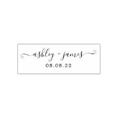 Chic script namen trouwdatum zelfinktende stempel (Design)