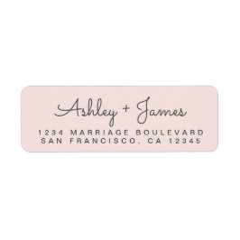 Chic Script Names Weddenschap Return-adres Etiket