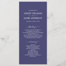 Chic Script Navy Blue Simple Minimal Wedding
