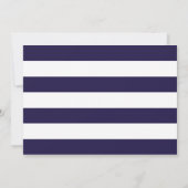 Chic Script Navy Blue White Trouwdag Save The Date Kaart (Achterkant)