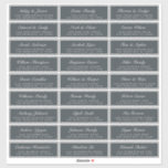 Chic Script Off-Black Trouw Gast Adres Labels<br><div class="desc">Makkelijk te personaliseren, namen en adressen / individuele trouwadreslabelstickers voor gasten. AFMETINGEN INDIVIDUELE LABELS: 3, 68 CM X 11, 30 CM Deze chic, moderne en eenvoudige trouwadreslabels hebben de namen van uw trouwgasten in witte elegante handgeschreven kalligrafie op een off-black achtergrond. Voeg eenvoudig de namen en adressen van uw individuele...</div>