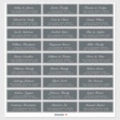 Chic Script Off-Black Trouw Gast Adres Labels (Vel)