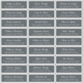 Chic Script Off-Black Wedding Guest Adresetiketten Sticker (Voorkant)