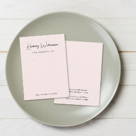 Chic Script Oorbel Roze Sieraden Display Kaart Visitekaartje