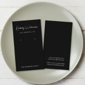 Chic Script Oorbel Zwarte Sieraden Display Kaart Visitekaartje