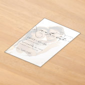 Chic Script Overlay Foto Huwelijk Save The Date Acryl Uitnodigingen (Laagn)