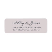 Chic Script Pastel Paarse Huwelijksretouradres