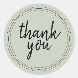 Chic Script Pastelgroene Bedankje Gift Label