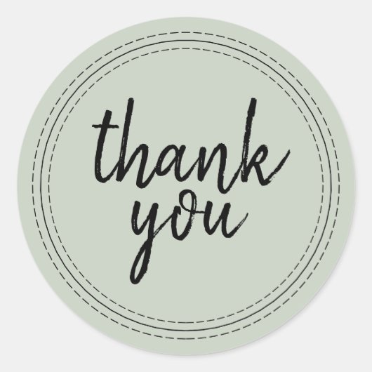 Chic Script Pastelgroene Bedankje Gift Label (Voorkant)