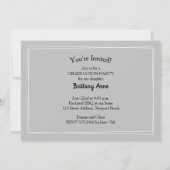 Chic Script Photo Afstuderen Kaart (Achterkant)