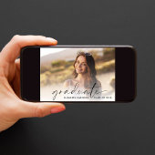 Chic Script Photo Graduation Party Kaart