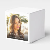 Chic Script Photo Overlay Afstuderen Dank u Bedankdoosjes (Voorkant Zijde)