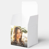 Chic Script Photo Overlay Afstuderen Dank u Bedankdoosjes (Geopend)