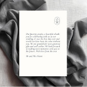 Chic Script Photo Overlay Wedding  Thank You Card Bedankkaart