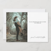 Chic Script Photo Wedding Save the Date (Achterkant)