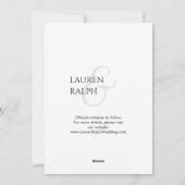 Chic Script Photo Wedding Save the Date Feestdagenkaart (Achterkant)