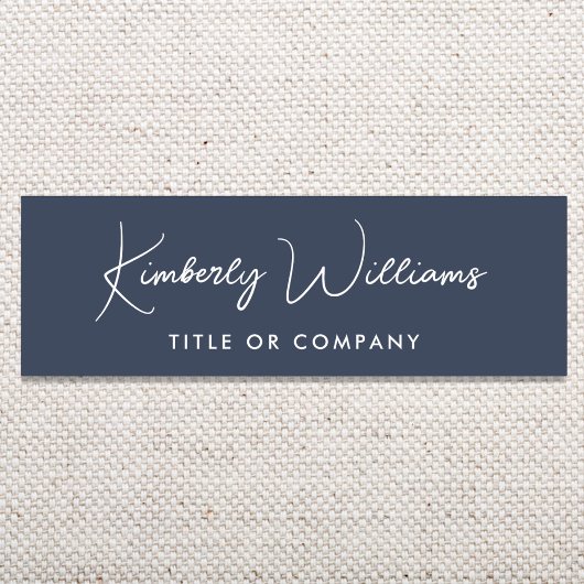 Chic Script Professional Blue Naamplaatje