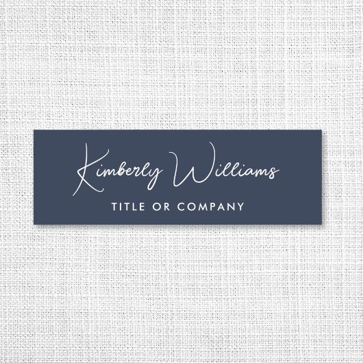 Chic Script Professional Blue Naamplaatje