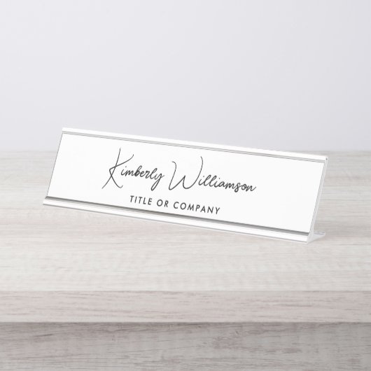 Chic Script Professional Bureau Naambordje (Voorkant)