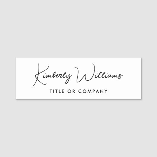 Chic Script Professional Naamplaatje (Voorkant)