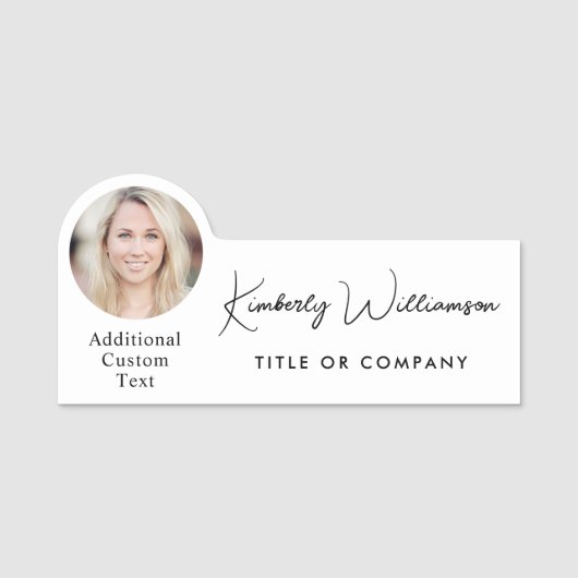 Chic Script Professional Photo Naamplaatje (Voorkant)