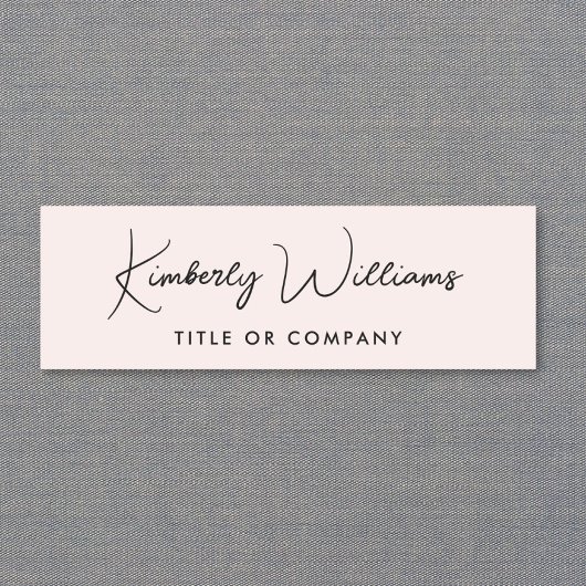 Chic Script Professional Roze Naamplaatje