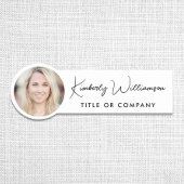 Chic Script Professionele Foto Naamplaatje
