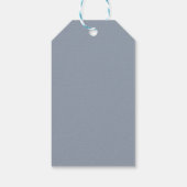 Chic Script Proost Stofblauwe Wijnafsluiters Cadeaulabel (Achterkant)
