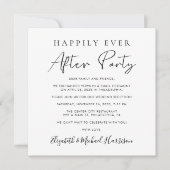 Chic Script QR Code Huwelijksreceptie Kaart (Voorkant)