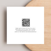 Chic Script QR Code Huwelijksreceptie Kaart