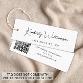 Chic Script QR-code kledinglabel Mini Visitekaartje