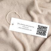 Chic Script QR-code kledinglabel Mini Visitekaartje