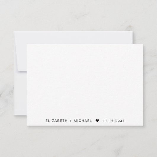 Chic Script QR Code Wedding RSVP Kaartje (Achterkant)