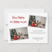 Chic Script Red Vrolijk kerstkaart (Voorkant)