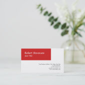 Chic Script Red White-minimalistisch ontwerp Visitekaartje (Staand voorkant)