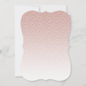 Chic Script Roze Glitter Ombre Kerstfeest Uitnodig Kaart (Achterkant)