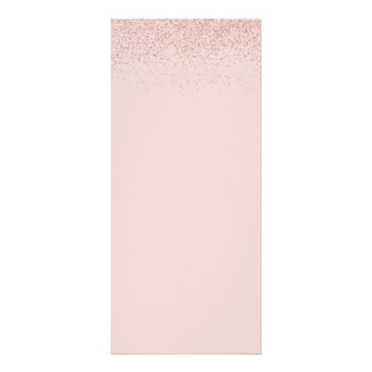 Chic Script Roze Goud Glitter Salon Service Menu (Achterkant)