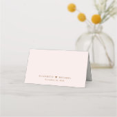 Chic Script Roze Gouden Huwelijk Tafelnummer Plaatskaartje (Achterkant)