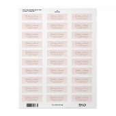 Chic Script Roze Gouden Retouradres Etiket (Full Sheet)