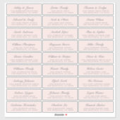 Chic Script Roze Weddenschap Adresetiketten Sticker (Vel)