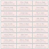 Chic Script Roze Weddenschap Adresetiketten Sticker (Voorkant)