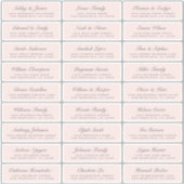 Chic Script Roze Weddenschap Adresetiketten Sticker (Voorkant)