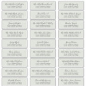 Chic Script Sage Green Guest Adresetiketten Sticker (Voorkant)