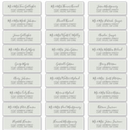 Chic Script Sage Green Guest Adresetiketten Sticker