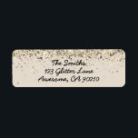 Chic Script Sand Glitter Wedding Return-adres Etiket<br><div class="desc">Huwelijksuitnodiging Retour Adres Label,  Elegant Script Chic Modern Simple,  Gepersonaliseerde Stijlvolle Girly Vrouwelijke Huis,  Gepersonaliseerde Achternaam Nieuw Huis,  Flat Moving Apartment Verjaardagsfeest,  Housewarming Invite Family Holiday Card,  Quinceanera Sweet 16 voor Haar,  Bruid Christmas vrijgezellenfeest baby,  Move Custom Anniversary Gold Glitter,  afstuderen Kalligrafie Sand Tan Black</div>