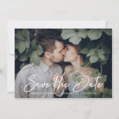 Chic Script Save the Date Foto (Voorkant)