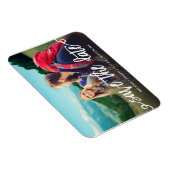 Chic Script Save the Date Photo Magneet (Rechterzijde)