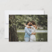 Chic Script Scan om te RSVPen Trouwkaart Save The Date (Achterkant)
