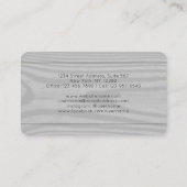 Chic Script Signature Black and Grey Faux Wood Visitekaartje (Achterkant)