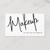 Chic Script Signature Makeup Artist Visitekaartje (Voorkant)